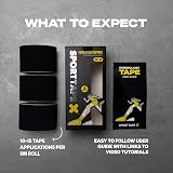 SPORTTAPE Kinesiology Tape 5cm x 5m 3 Pack Black Waterproof Hypoallergenic view 7