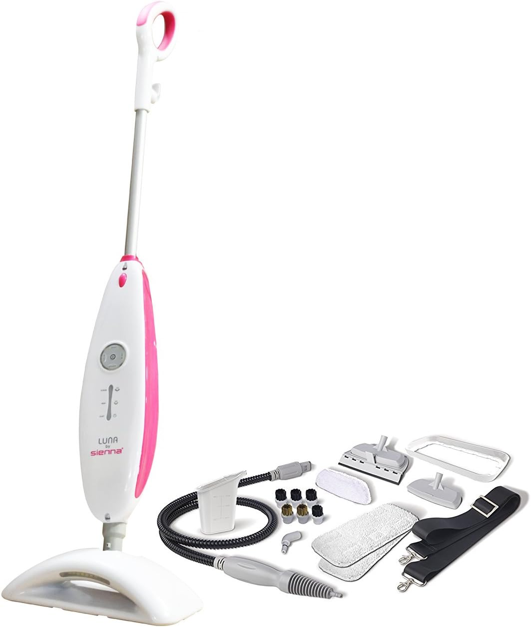 Sienna Luna Plus SSM-3016 Steam Cleaning System, Steam Mop, Tile mop, Hard Floor Steam, Handheld Steam Cleaner, Mop - Pink