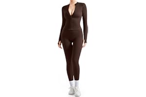 SUUKSESS Women 2 Piece Seamless Ribbed Workout Sets With Zip Up Jacket High Waisted Gym Yoga Leggings