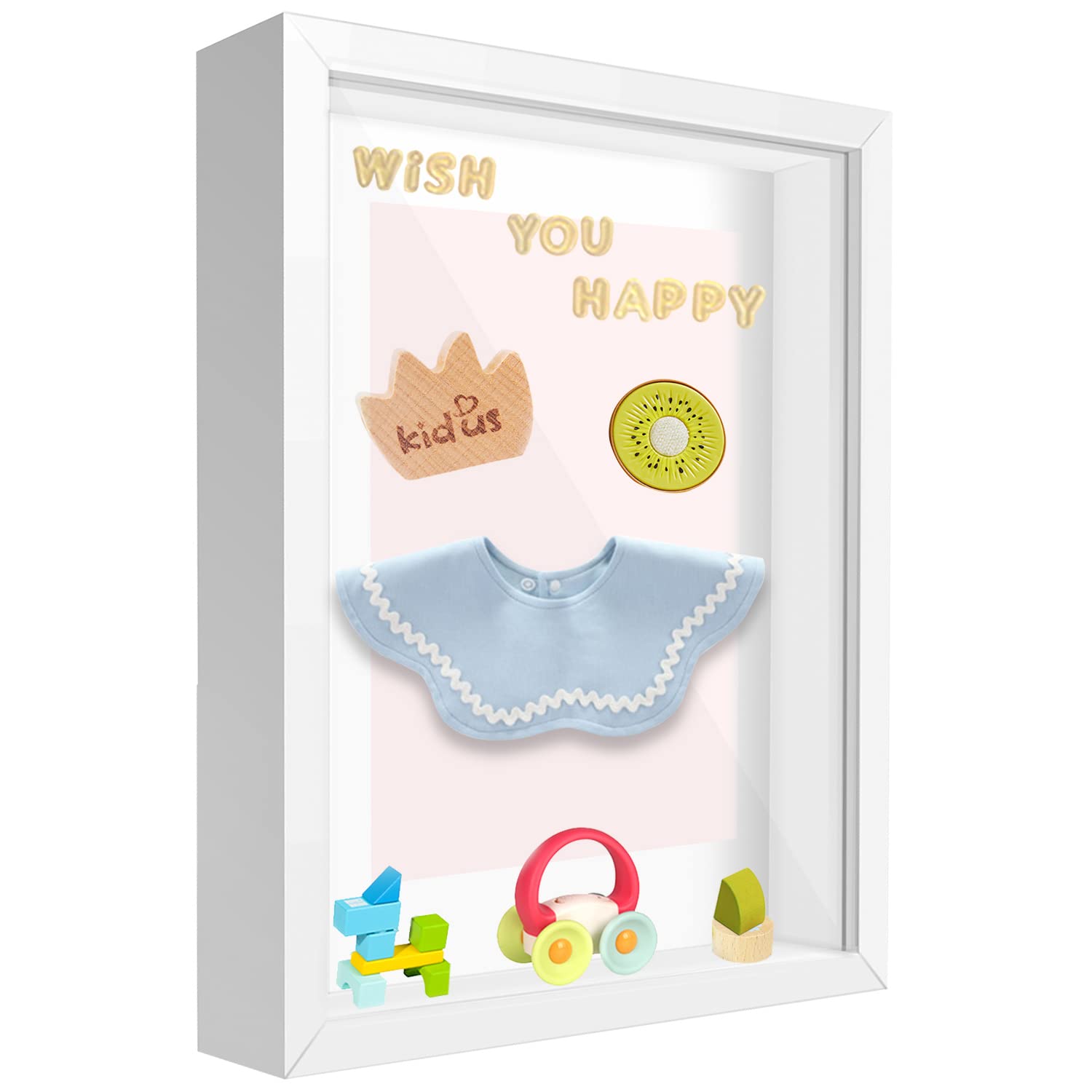 sunmeg 3D Shadow Box 8x10 Picture Frame Wooden Deep Box Display Personalised Photo Frames for Crafts, Anniversary, Wedding, Graduation