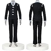 MRHALLCOS MGCOS Death The Kid Cosplay Costume Outfits Black Long Anime Adult festival perform Halloween