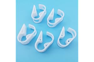 DOPHO 5PC 10-16mm/0.393''-0.63'' Plastic Tubing Clamps Adjustable 8-Grade of Flow Control Shut Off Pinch Valve Hose Clamps for Laboratory Industry Garden