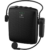 WinBridge Voice Amplifier with Bluetooth, Portable Speaker and Microphone | Wireless Mic Headset Speaker for Teachers, Tour Guide, Public Speaking, Fitness Instructors, Features Mute, 15W WB002