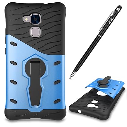 WIWJ Huawei Honor 5C Hülle,Honor 5C Handyhülle, Case Cover Soft Silikon Dual Layer Hybrid Schutz Hülle mit Ständer 360 Umdreh