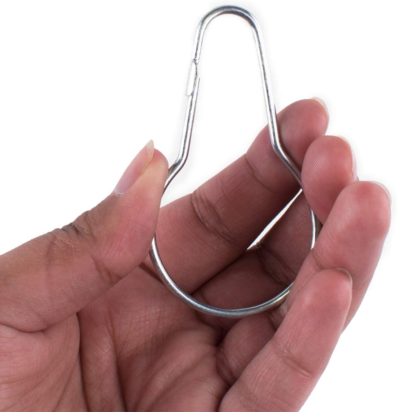 Silver Metal Shower Curtain Style Hanging Clip Chain Hooks Sorting & Organizing (50 Pieces): Home & Kitchen