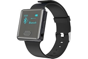 wiwoo MP3 Player with Bluetooth, 16GB Sport Bluetooth MP3 Player with Watch Band and Clip for Climbing Hiking Cycling Jogging Yoga with Voice Recorder Pedometer Micro SD Card up to 128GB