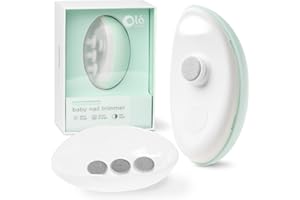 Olababy Rechargeable Electric Baby Nail Trimmer | Newborn Nail Clipper | Electronic File for Babies | Infant/Toddler Nail Grooming Kit | Portable Manicure Essentials | LED Light Fingernail Cutter Set