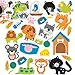 Baker Ross Family Pets Foam Stickers (Pack of 120) Self Adhesive Puffy Scrapbook Stickers for Kids Arts and Crafts