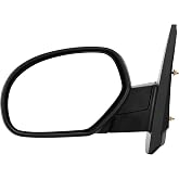 AUTOSAVER88 Left Tow Mirrors for 2007-2013 Chevy Silverado GMC Sierra 1500 | Replacement Driver Side Tow Mirrors for 2008-2014 Silverado Sierra 2500 3500, Manual Folding, Black