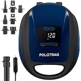 Polotrag Paddle Board Pump, SUP Electric Pump, Professional 20 PSI Portable Air Compressor with Auto-Off, Deflation Function and 12V DC Car Cigarette Lighter for Inflatables, Kayaks and Boats