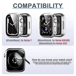 6 Pack Hard PC Case Compatible with Apple Watch