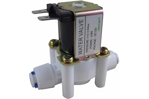 DIGITEN DC 12V 1/4" Inlet Feed Water Solenoid Valve Quick Connect N/C normally Closed