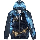 GLUDEAR Men's Realistic 3D Digital Print Pullover Hoodie Hooded Sweatshirt