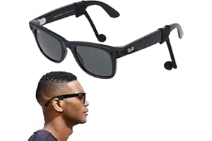 HCHRVR Voice Focus Privacy Ear Tips for Ray-Ban Meta(Gen1/2), Wayfarer/Skyler/Headliner/Ray-Ban Meta Display/Oakley HSTN/Vanguard, No Impact Meta Charger, Increase Volume Smart Glasses Accessories