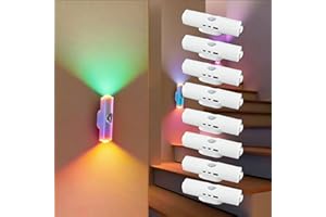 Rechargeable Smart LED Motion Sensor Ambient Light, Rechargeable Magnetic Mount Punch-Free Multi-Color Changing Light, RGB Gr