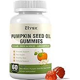 Elysx Cold Pressed Pumpkin Seed Oil with Saw Palmetto Gummies, DHT Blocker Supplement for Women & Men, with Biotin, Hair and Skin Health, Vegan, Sugar Free, Mixed Berry Flavor, 60 Ct
