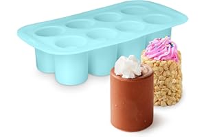 GEEOOLLAH Wilton Shot Glass Silicone Mold – Green Candy Molds – Can Create Delicious Edible Shots – 8-Cavity Silicone Molds for Baking – Ideal Silicone Baking Set for Ice Shots, Chocolate Shots, Candy Shots