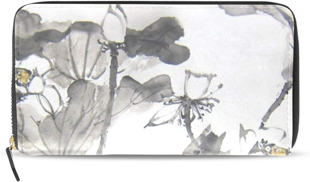 Womens Wallets Long Time Ago Dinosaurs Leather Passport Wallet Change Purse Zip Handbags