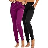DEVOPS Women's Yoga Jogger Pants with Side Pocket Sweatpants