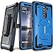 COVRWARE [Aegis Series case Compatible with ZTE ZMAX PRO/ZTE Carry, with Built-in [Screen Protector] Heavy Duty Full-Body Rugged Holster Armor Case [Belt Swivel Clip][Kickstand], Blue