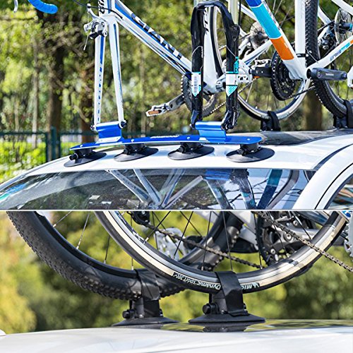 Horly Sucker Roof Rack Bicycle Frame Quick Installation Bicycle Rack Suction Roof-Top Bike Car Racks Carrier MTB Carrier Car Racks Road BIK,Black