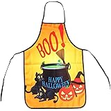 Halloween Party Kitchen Funny Decorative Apron Black cat 1 Loaded