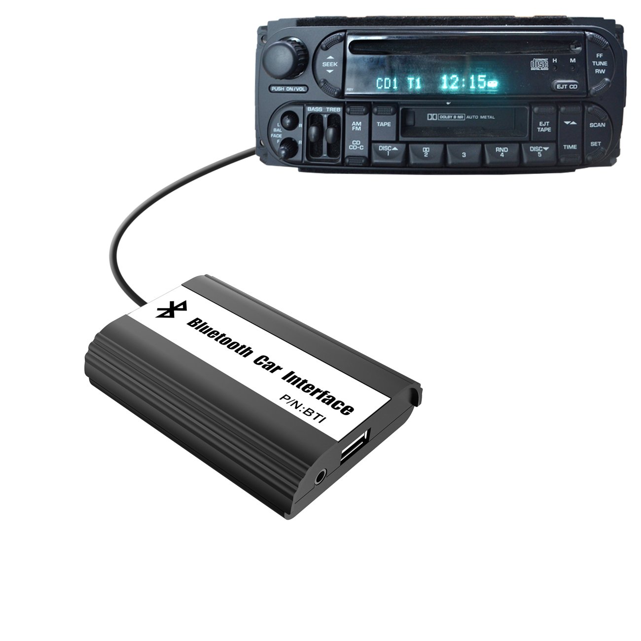 Amazon.com: Car Stereo USB AUX Bluetooth Adapter for Jeep Wrangler Grand  Cherokee Liberty