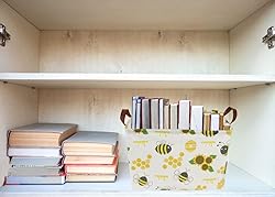 Sanjiaofen Rectangular Kids Storage Bins,Bee Basket