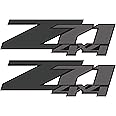 z71 4x4 Decals, Bedside Sticker for Chevy Truck (2007-2013) 1500 2500 HD (Premium Series (Metallic Finish) - Charcoal