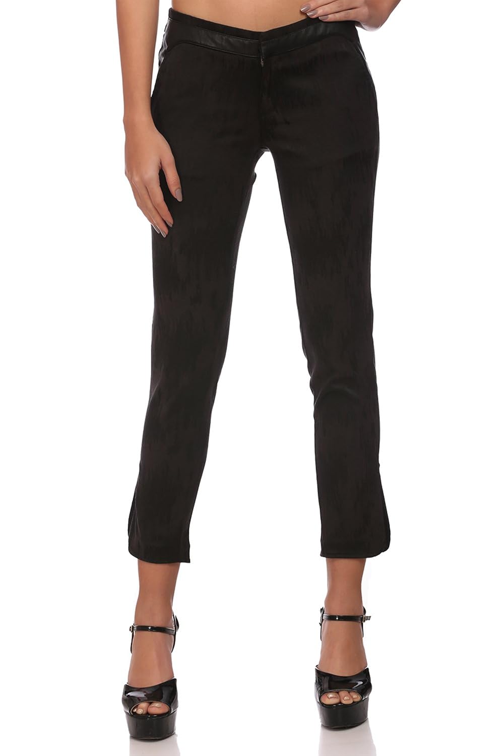madame women's cotton casual trouser