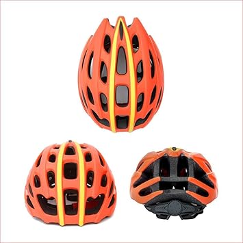 Amazon 子供用ヘルメットバイク ヘルメットの頭囲50 61 Cm パッドプロテクターのサイズ調整可能 通気性調整可能なヘルメット スケートボード サイクリング ミニバイクライディングに使用 Orange Hbre ヘルメット
