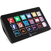 MANBASNAKE AKP153 Studio Deck, Stream Controller, 15 Macro Keys (Black) | Trigger Actions in Apps Software OBS, YouTube, Twitch, Custom Console for Photo and Video Editing, Live Streaming, PC/Mac