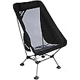 HITORHIKE Camping Chair with Nylon Mesh and Comfortable Headrest Ultralight High Back Folding Camp Chair Portable Compact for Camping, Hiking, Backpacking, Picnic, Festival, Family Road Trip