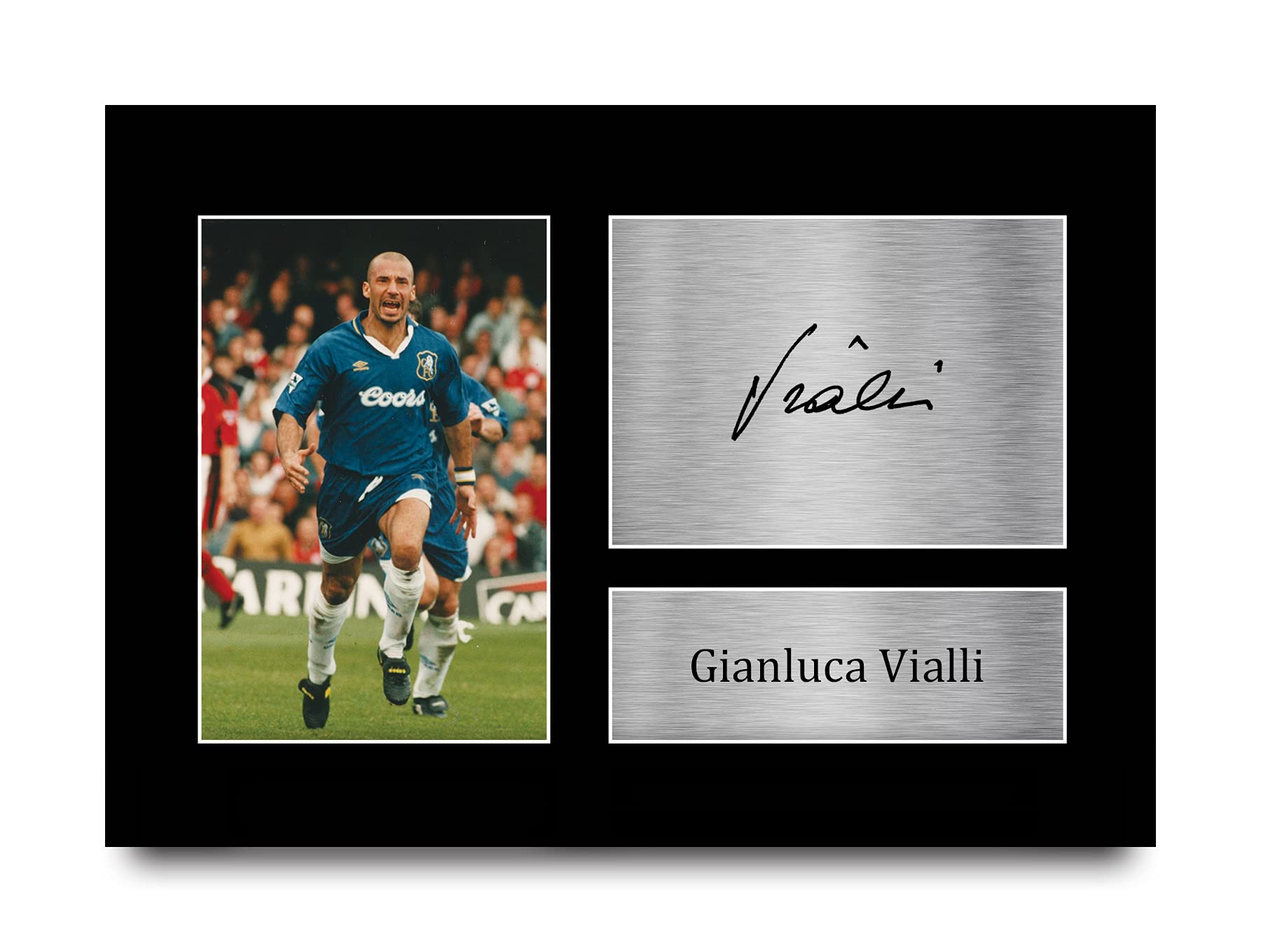 HWC Trading A4 Gianluca Vialli Gifts Printed Signed Autograph Picture for Football Fans and Supporters