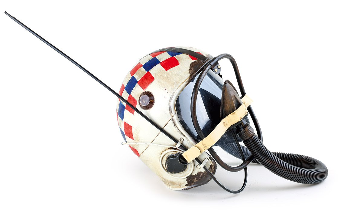 Small Foot Company 7444 White Pilot Helmet Vintage Decorative