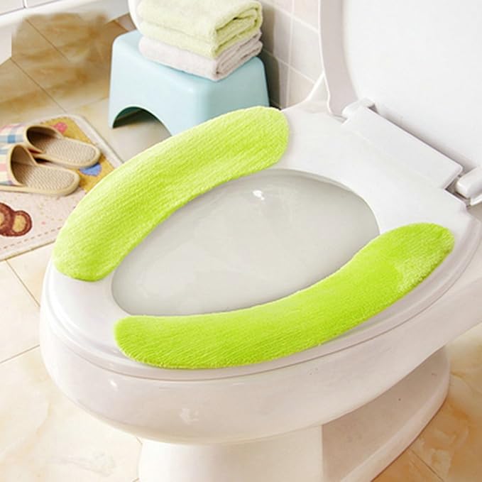 Brown Kaimao Bathroom Warmer Washable Toilet Seat Cover Pads Thicken