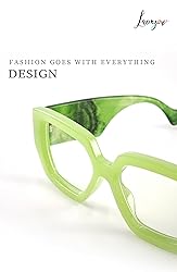Laemzinv Oversized Square Blue Light Glasses for
