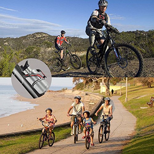 IACTIVE Bike Water Bottle Holder, Bicycle Alloy MTB Side Load Water Bottle Cage Bicycle Anti Rust Lightweight Bottle Brackets for Cycling Outdoor Sports (2 Pack) (Red)