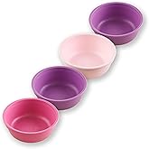 Re-Play 12 oz. Toddler Bowls Set of 4 - Kids Deep-Walled, Durable & Reusable Snack and Meal Bowls, Dishwasher & Microwave Safe, BPA-Free, Made in USA from Recycled Plastic, Princess