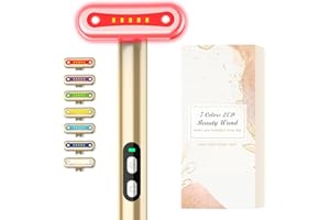 BEUWE Face-Massager, Red Light Therapy for Face, Facial Light Therapy Device, Led Light Therapy 7 Colors Light Therapy Skin Care Tool at Home