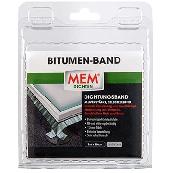 MEM 500486 Bitumen-Band alu 10 cm x 1 m