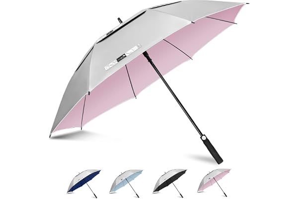 ZOMAKE UV Protection Golf Umbrella 51/54/62/68 Inch, Sun Umbrellas UV Blocking UPF 50 for Rain Windp