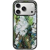 CASETiFY Impact iPhone 17 Pro Case [Slim/Compatible with Magsafe / 8.2 ft. 4X Military Grade Drop Protection] - Wild Squill Flowers - Clear Black