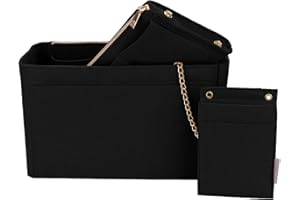 ZTUJO Purse Organizer, Purse Organizer Insert With 2 Metal Zipper, Bag Organizer With RFID Blocking Pocket Purse Organizer insert