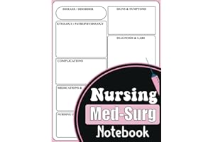 Nursing Med-Surg Notebook & Note Guide: A Blank Disease Template for Nursing Students: Organize your Nursing School Notes by 