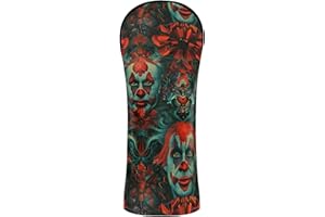 Halloween Illusion Clown Golf Club Cover Set Headcover with Number Tags for Driver Fairway Hybrid Wood 1 Pcs