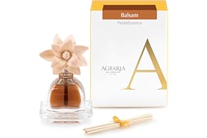 AGRARIA PetiteEssence Flower and Reed Diffuser Set, Hand Crafted Sola Flower Botanical Home Fragrance Diffuser, Scented Oil Reed Diffuser, Flower and Reed Diffuser Gift Set for All Occasions