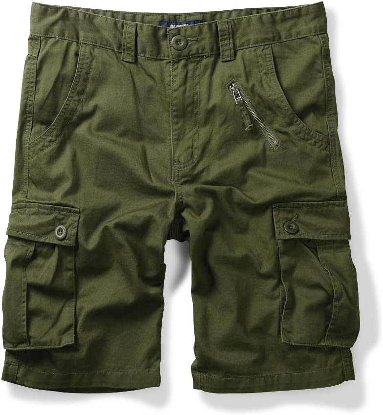 OCHENTA Men's Cotton Military Camo Cargo Shorts, 6 Pockets Casual Work Outdoor Wear