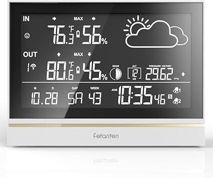 Amazon.com : Fetanten Wireless Weather Station, Indoor Outdoor Forecast