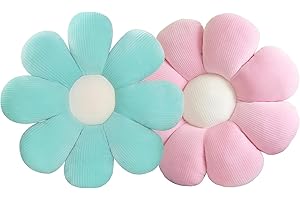 ZAKUN Flower Pillow, 2PCS Flower Floor Pillow Seat Cushion,Daisy Pillow Flower Shaped Pillow, Cute Flower Pillows Decorative Throw Pillow, Plush Flower Pillow Floor Butt Cushion for Home Décor
